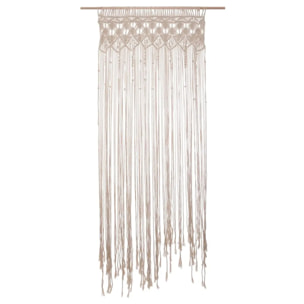 Rideau fil "Macramé" blanc ivoire 90x200cm