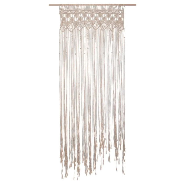 Rideau fil "Macramé" blanc ivoire 90x200cm