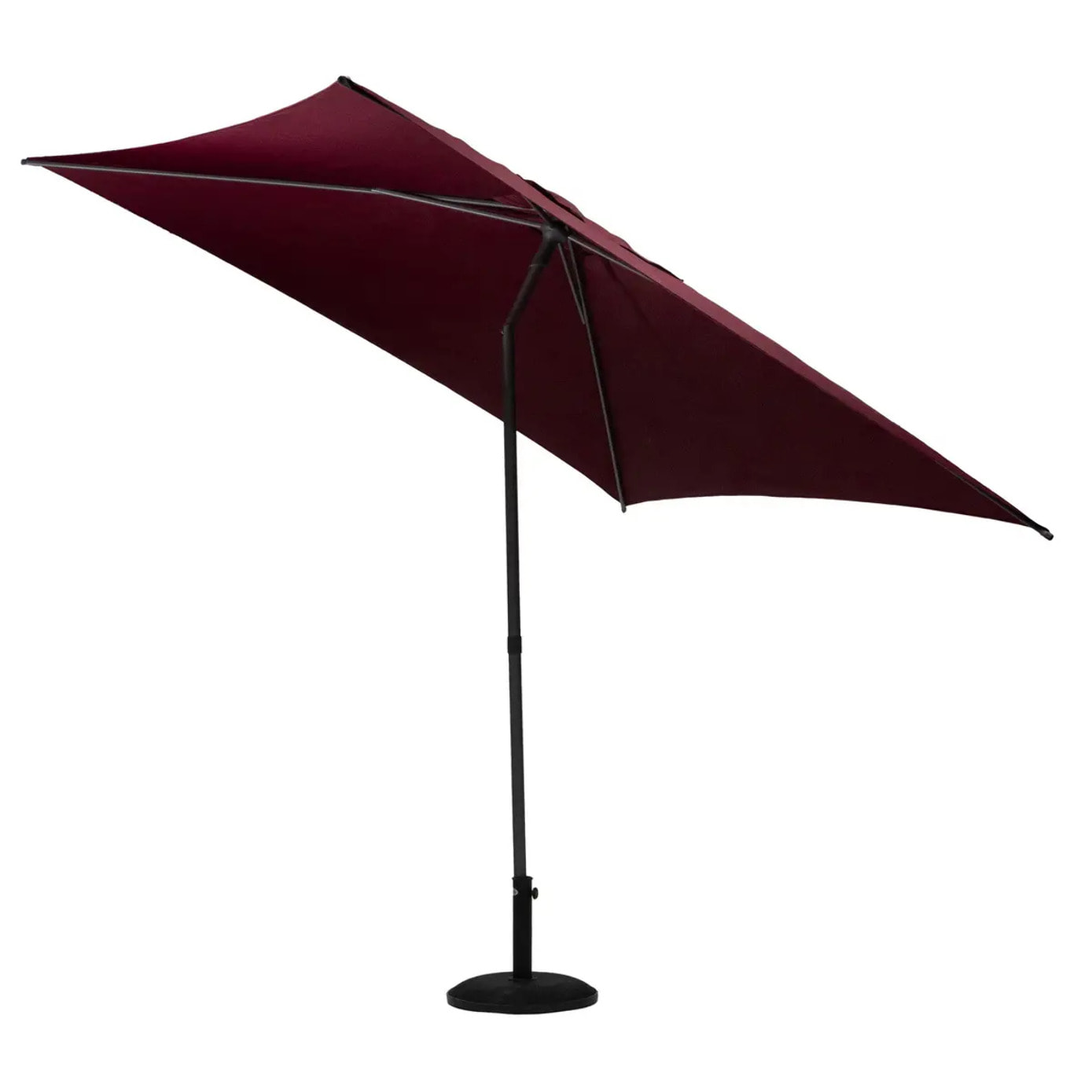 Parasol droit carré Soya Bordeaux