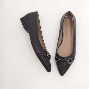 DECOLLETE FLAT MORSETTO NERO