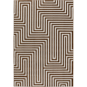 Tapis Loopin 338 beige 160x230 cm - Motif en relief - Indoor & Outdoor