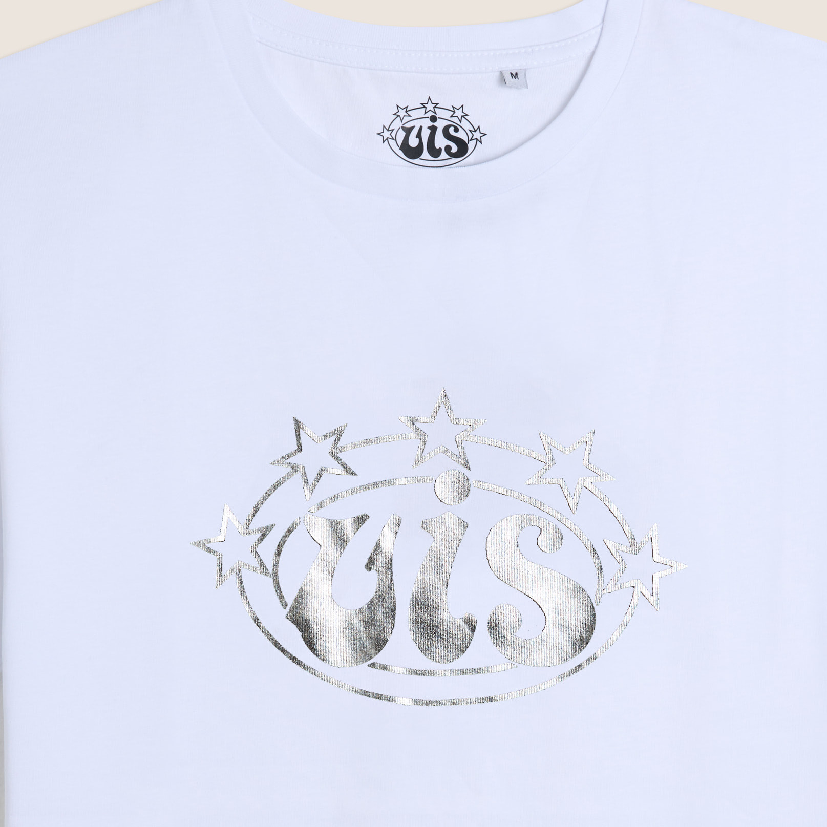 T-shirt Uomo Girocollo in Cotone con Logo VIS Argento