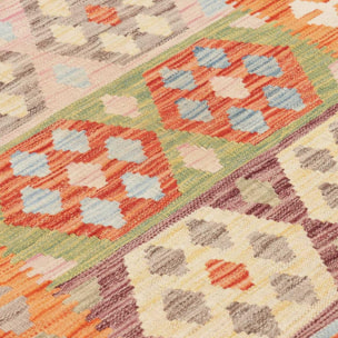 Tapis kilim au motif ethnique, tissé plat authentique, POJEG