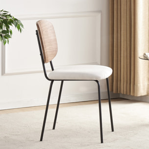 Lot de 2 chaises en velours côtelé - NAYA