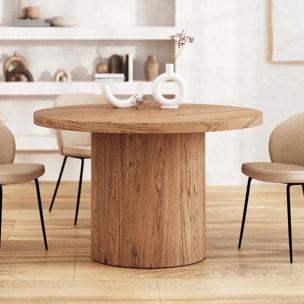 Table ronde en bois d'orme 4 personnes - Gaston