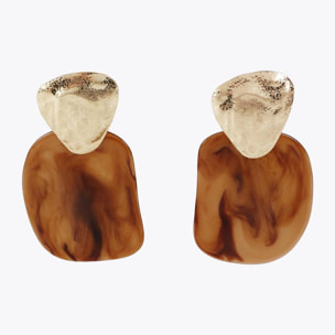 Orecchini Combinati Metallo e Acrilico