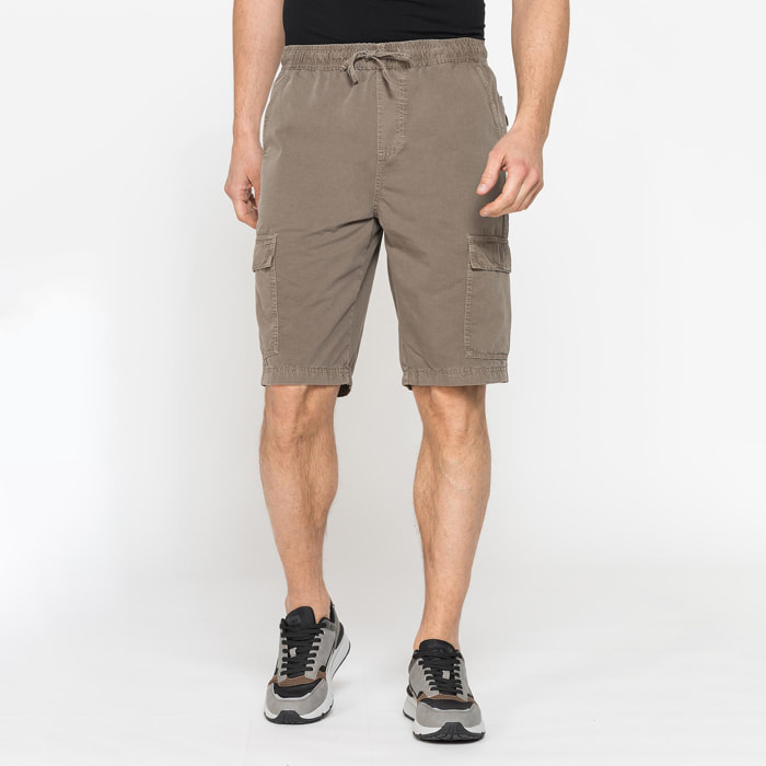 BERMUDA CON TASCONI IN GABARDINA LEGGERA 7 oz.