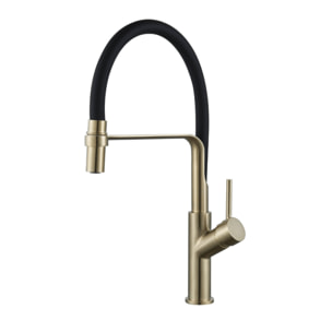 Robinet de cuisine avec douchette PAINI Ortence laiton brossé