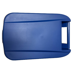Contenedor - cubo de basura wellhome reciclo 110l, cerrado con tapa, ideal para reciclaje de papel y cartón, con ruedas