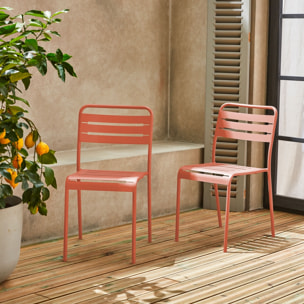 Chaise de jardin acier (lot de 2) AMÉLIA
