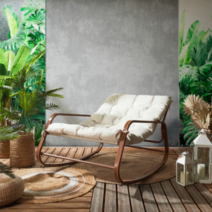 Fauteuil A Bascule Miami Imitation Bois