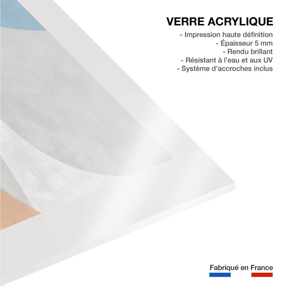 Tableau light beige contempory Tableau plexiglas