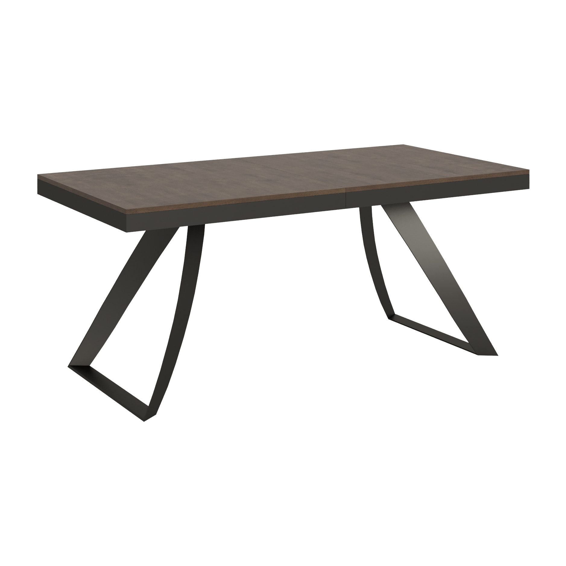 Table extensible 90x180/440 cm Proxy Evolution Noyer cadre Anthracite