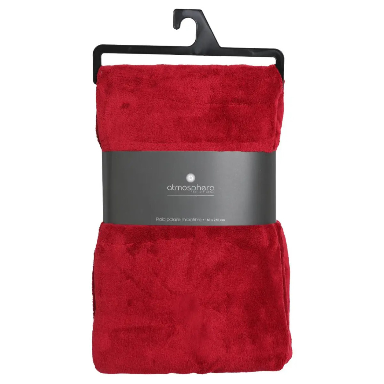 Plaid microfibre rouge 180x230cm