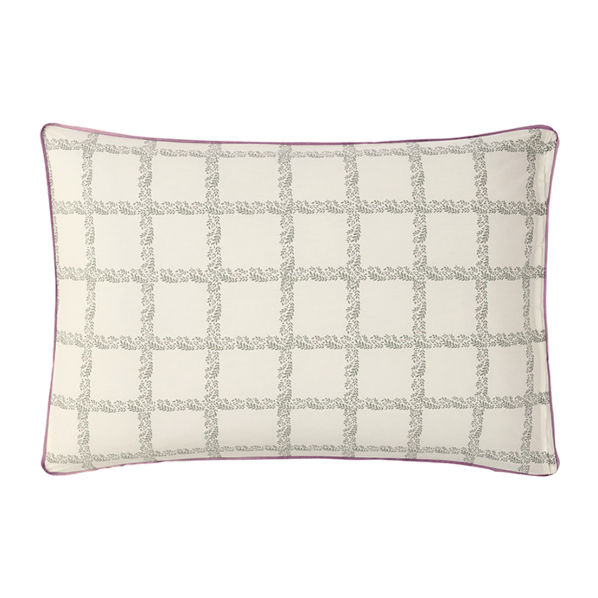 Taie d'oreiller imprimée en percale de coton, JARDIN SECRET