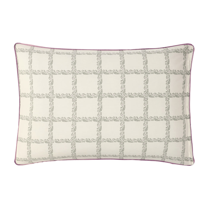 Taie d'oreiller imprimée en percale de coton, JARDIN SECRET