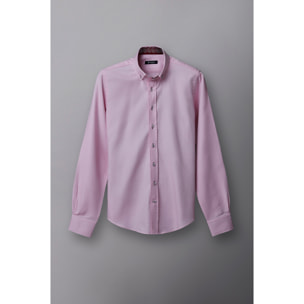camicia uomo 1 bottone button down slim Armaturato Fantasia Lilla