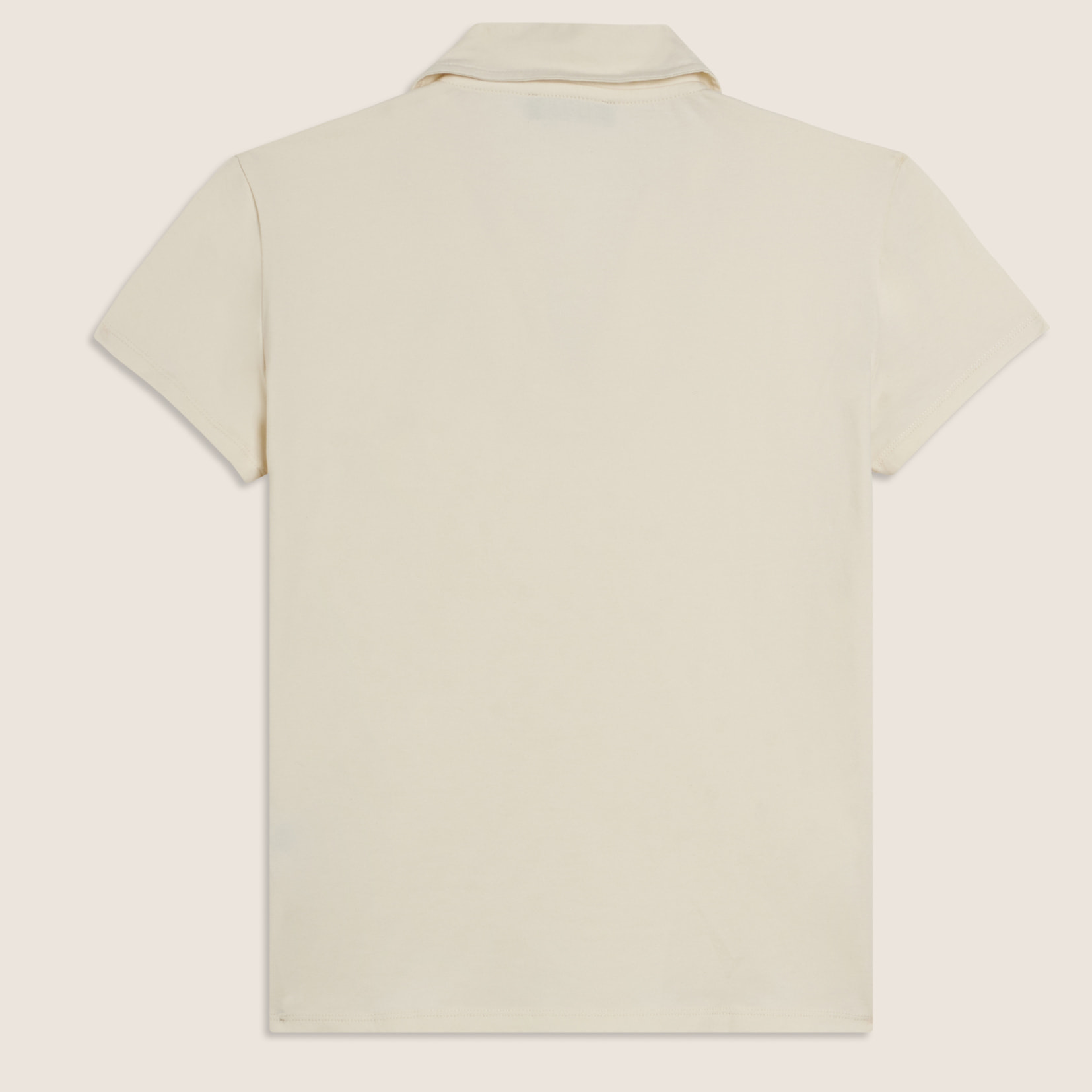 T-shirt Manica Corta con Scollo a V e Collo a Camicia