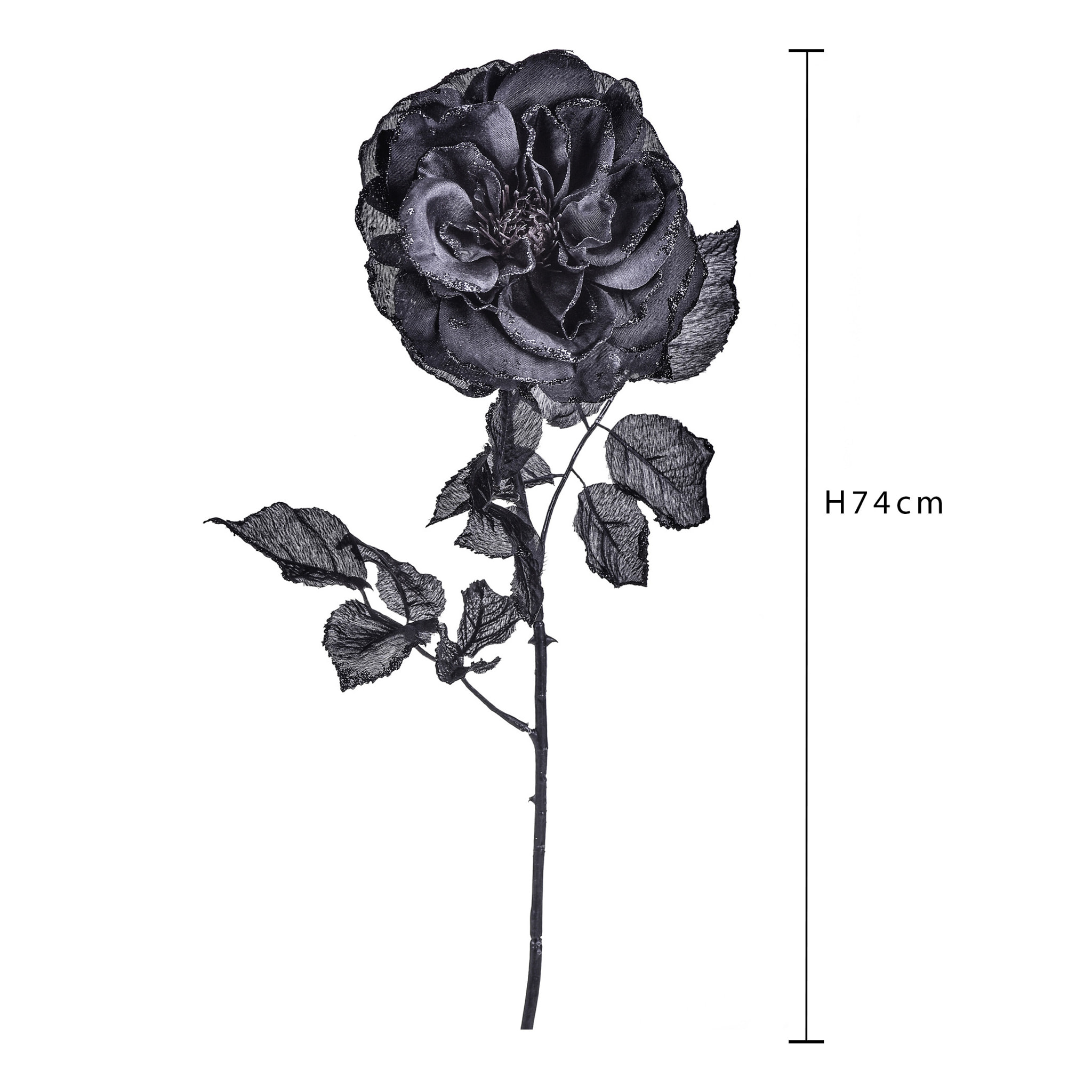Rosa cabbage con glitter - Pezzi 12 - NERO - Bianchi Dino SpA