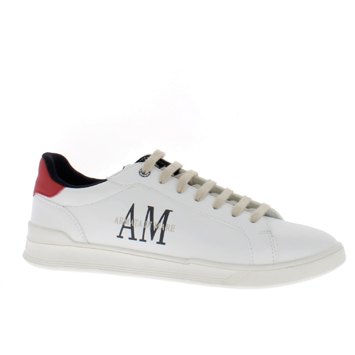 Armata di Mare Scarpe Uomo Sneakers Casual Stringate Basse con Soletta Rimovibile in Memory Foam AMU S24D545 Off White Red