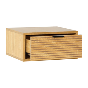 Mesita de noche flotante Mónica 1 cajón efecto Roble