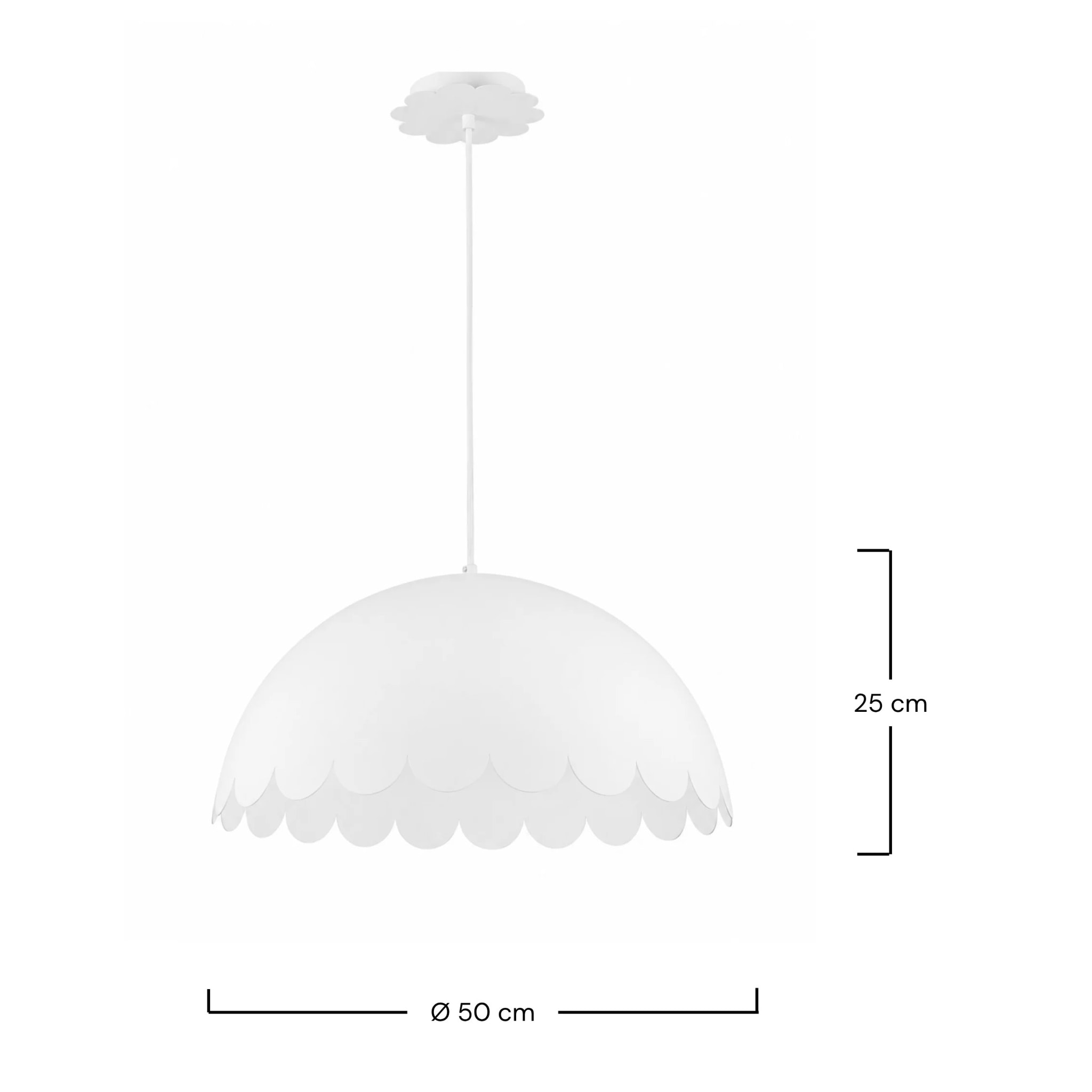 Suspension en métal blanc D50 cm - Flow