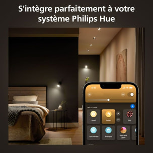 Ampoule LED connectée PHILIPS HUE GU10 White Ambiance pack de 2