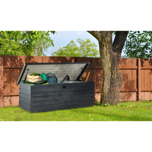 Coffre de jardin métal 600L - Gris anthracite