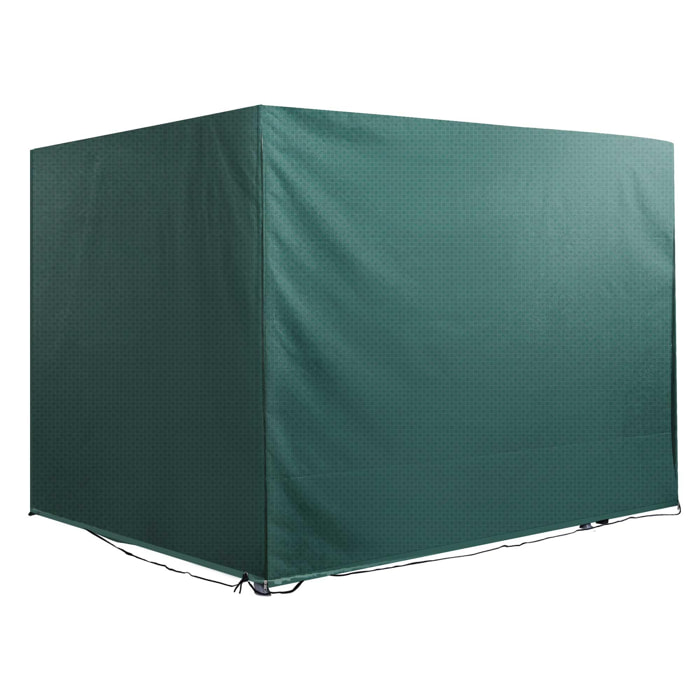 Housse de protection balancelle de jardin bâche étanche dim. 2,15L x 1,55l x 1,5H m PE vert