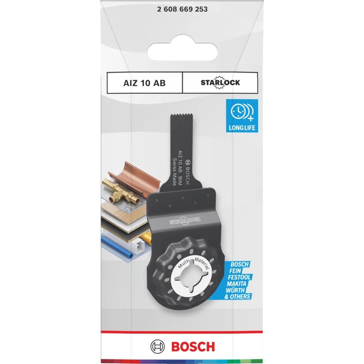 Lame pour coupe plongeante PRO AIZ 10 AB - Pour outils oscillants multi-fonctions - BOSCH - 2608669253