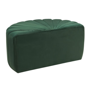 POUF SEMICERCHIO VELLUTO VERDE - misura: 78X48X38 cm