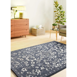 AMARA Alfombra clásica con relieve Azul, varias medidas disponibles.