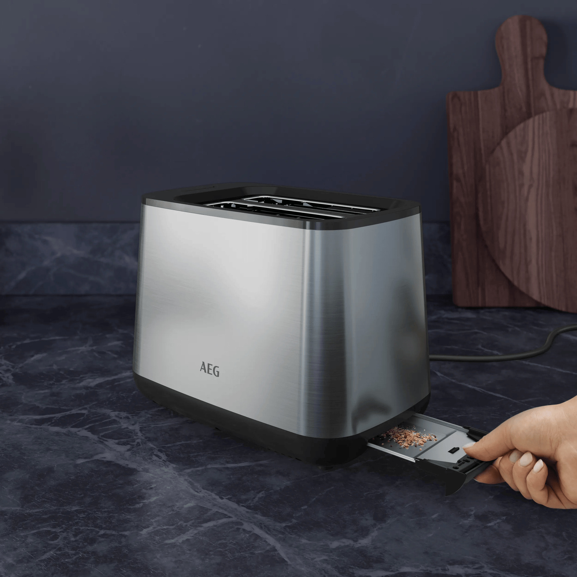 AEG Tostadora de acero inoxidable con siete niveles de tostado T3-1-3ST