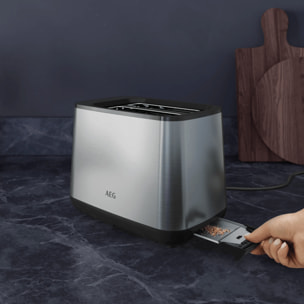 AEG Tostadora de acero inoxidable con siete niveles de tostado T3-1-3ST
