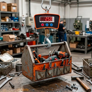 Bilancia Dinamometro da Gru 1000 kg Laredo Con Gancio Industriale In Acciaio Inox Digitale LED a Sospensione Bilancia Industriale Professionale