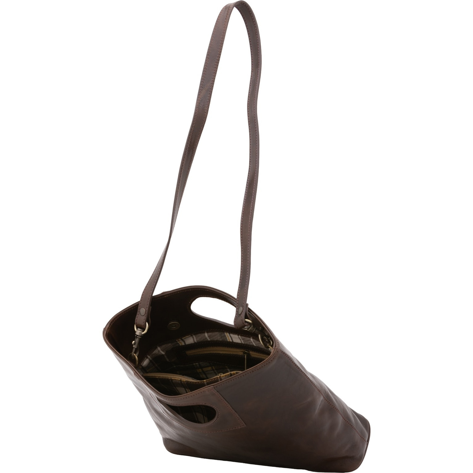 Borsa a tracolla da donna - Modello False - Vera pelle - 28.0 x 33.0 x 10.0 cm