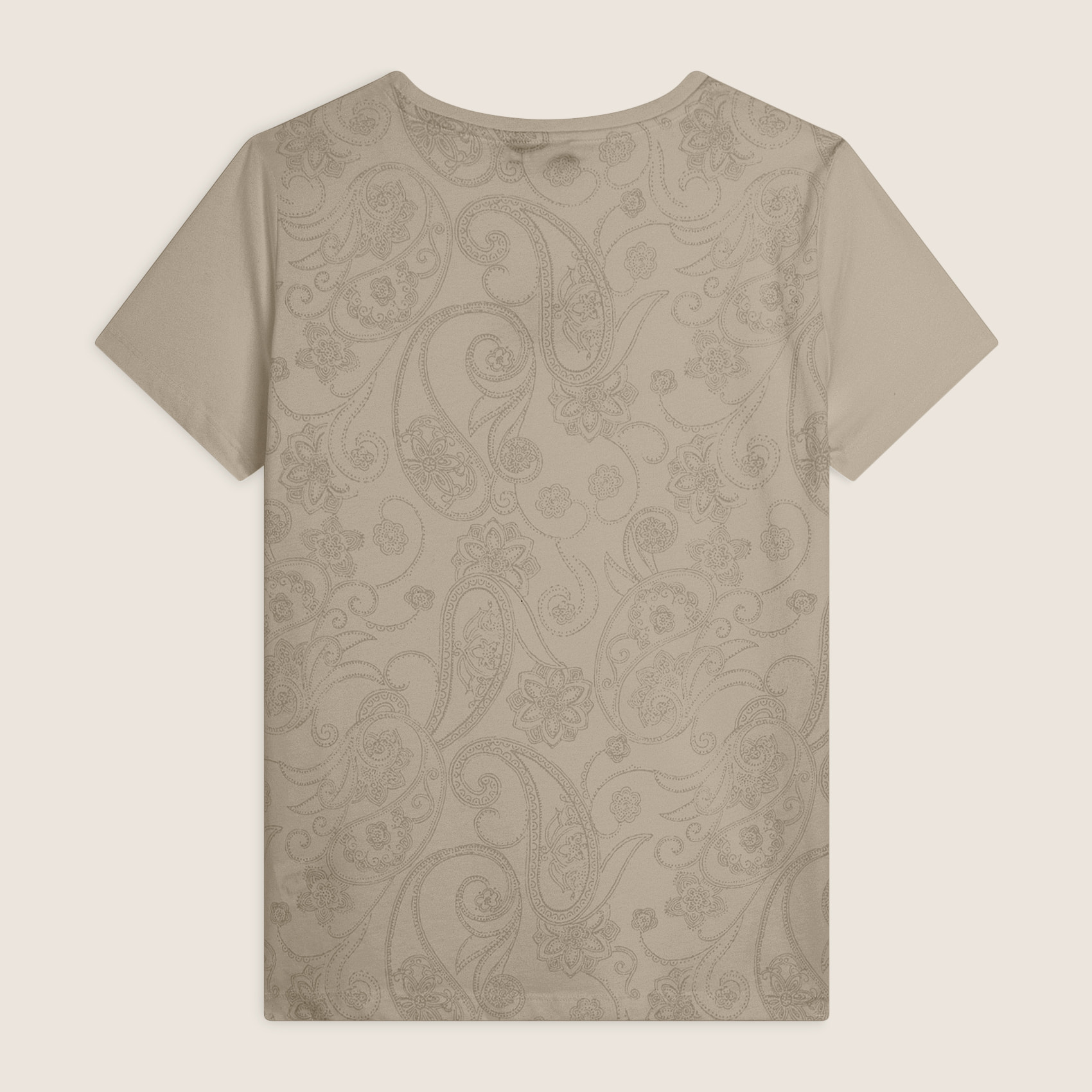 T-shirt donna in jersey con retro fantasia paisley