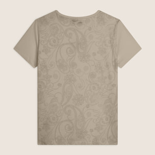 T-shirt donna in jersey con retro fantasia paisley