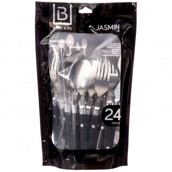 Ménagère 24 pièces "Jasmin" Secret de gourmet - Couleur: Gris
