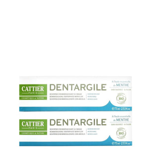 Dentargile Menthe - Dentifrice Reminéralisant à l'Argile 2 x 75 ml