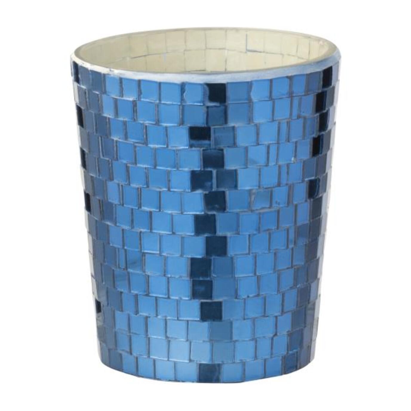 J-Line bougie parfumée Miroir - Moon Water & Sage - verre - bleu