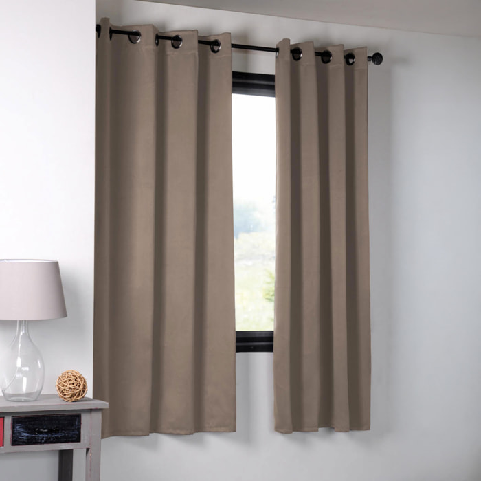 Rideau occultant uni 210gr/m2 - Beige