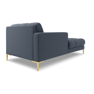 Méridienne gauche "Bali" en tissu structurel bleu foncé