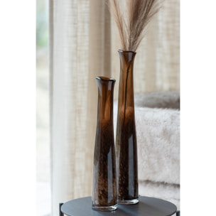J-Line vase Cilindre - verre - brun - large - 60 cm de hauteur