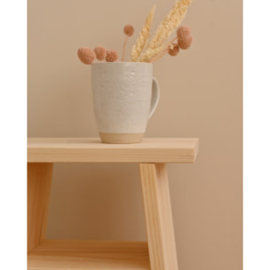Table basse en bois massif ton naturel 60x20cm Hauteur: 60 Longueur: 30 Largeur: 20