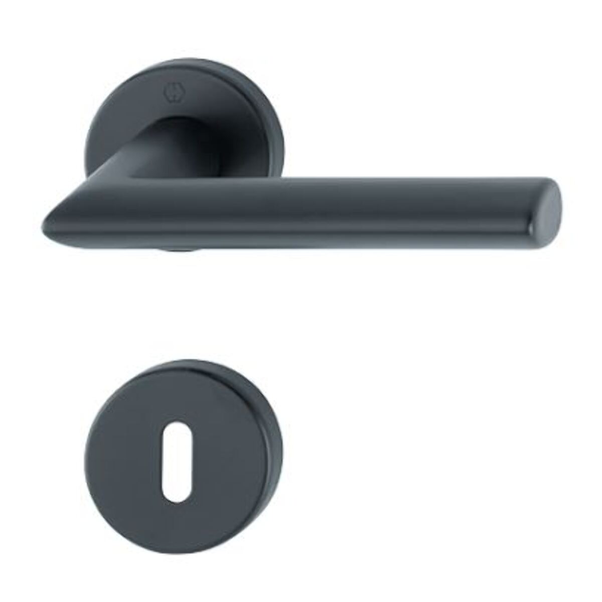 Paire de béquilles sur rosace Stockholm HOPPE 1140/42K/42KS Noir mat - Clé L - 11702345