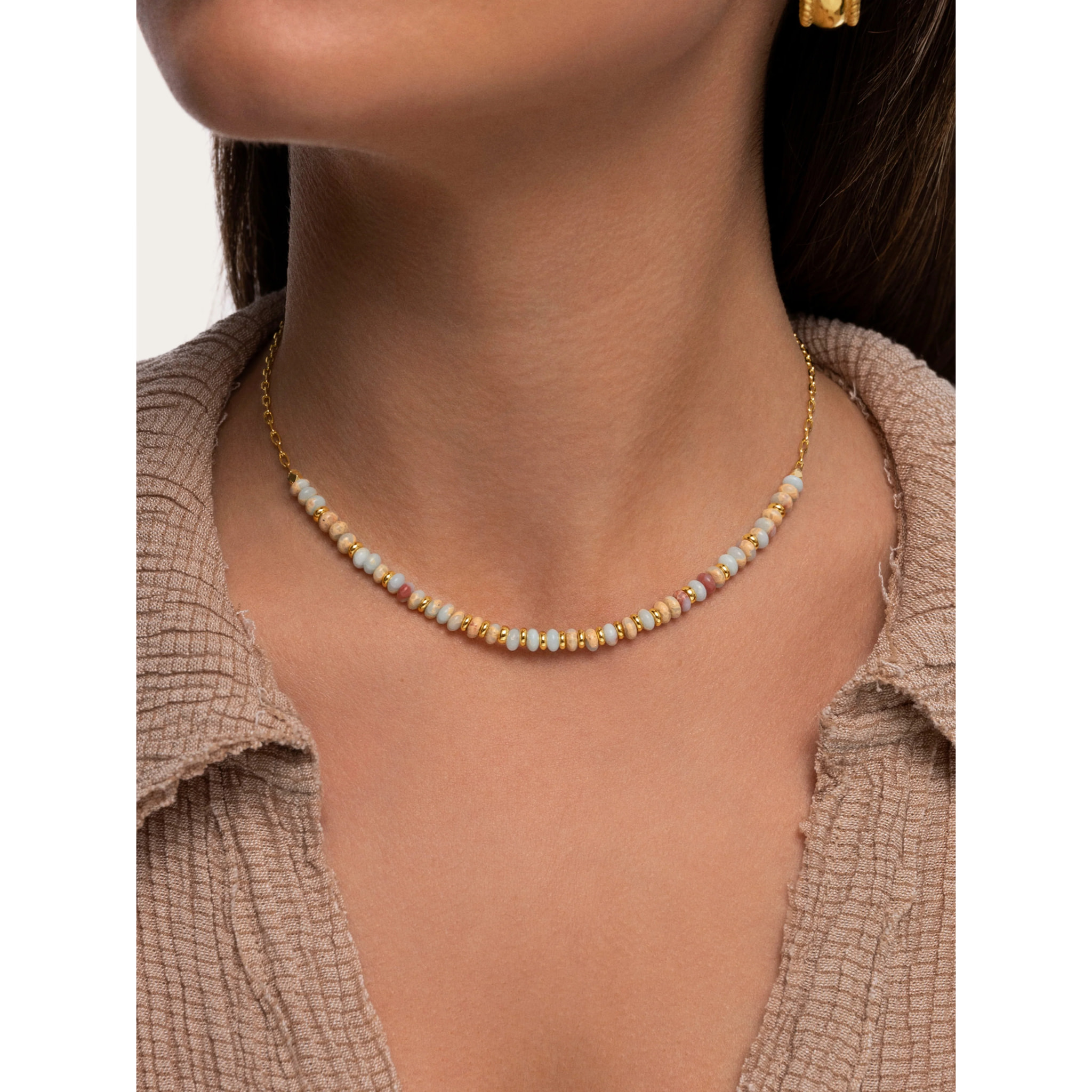 Collana Daylight in Acciaio Placcato Oro