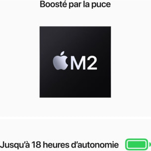 Ordinateur Apple MACBOOK Air 13' M2 8Go RAM 512Go SSD Minuit