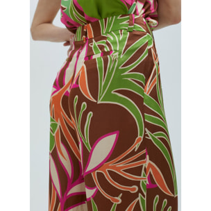 Pantaloni morbidi con stampa floreale