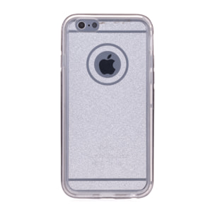 CUSTODIA IN SILICONE CON BORDE METALLICO IP6 PLUS